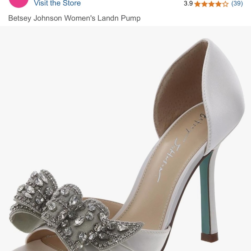 Betsey Johnson Heels with Crystal Embellishments